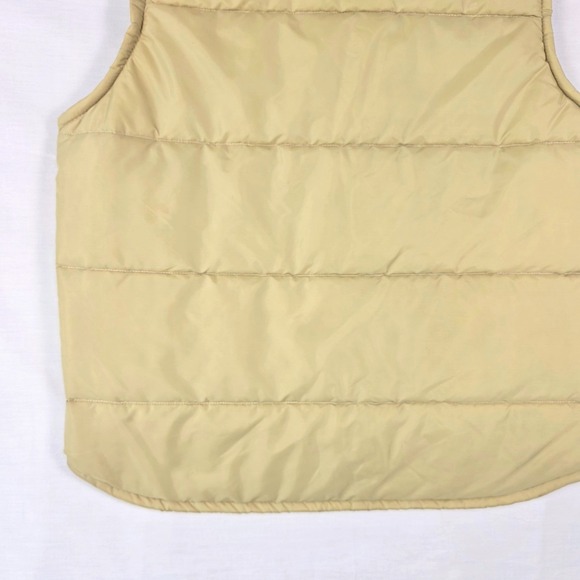 Tyson Puffer Vest Tan Quilted Snap Front Mens Medium Vintage Workwear Cosplay - Picture 9 of 16